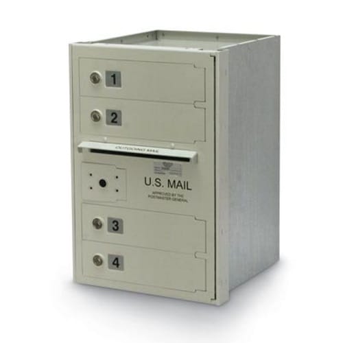 CAD Drawings American Postal Manufacturing Co. 4-Door 4C High Security Horizontal Mailbox